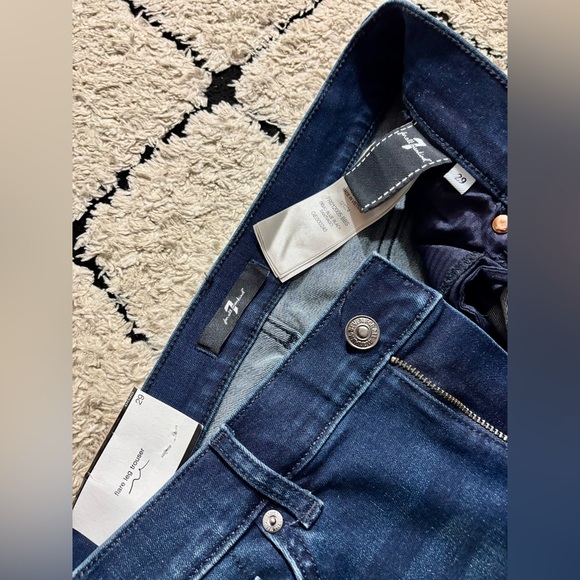 NWT 7 For All Mankind Dojo in Blue Black Santiago - Picture 4 of 7